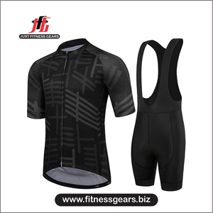 ชุดยูนิฟอร์มปั่นจักรยานแบบไม่มีแขน JUST FITNESS GEARS ผลิตจากผ้าสแปนเด็กซ์/โพลีเอสเตอร์คุณภาพสูง 100% แห้งเร็ว พิมพ์ลายแบบซับลิเมชั่น สำหรับผู้ใหญ่ | - Product Image 1