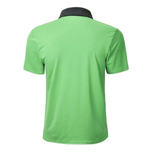 เสื้อเชิ้ตแขนสั้นสีเขียวสำหรับผู้ชาย ทรงปกติ คอสูง ระบายอากาศได้ดี ผ้าถัก 100% คอตตอนเจอร์ซีย์ สไตล์ลำลอง ดีไซน์โอเวอร์ไซส์ - Product Image 2