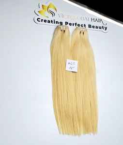 Vente chaude 3-5% Extensions de cheveux de trame droites de couleur blonde du Vietnam Cheveux humains cambodgiens vierges de qualité NTP - Product Image 2