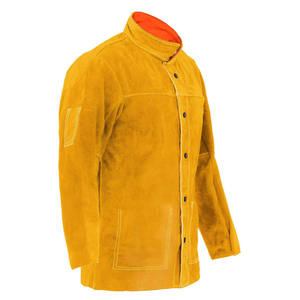 Veste de sécurité pour soudeur personnalisée en gros, veste de soudeur en cuir de haute qualité, vêtements de travail de sécurité - Product Image 2