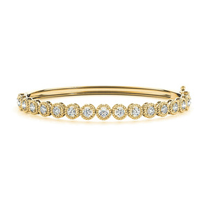 Brazalete de Diamantes Cultivados en Laboratorio, Oro Amarillo, Diamantes Redondos de Lujo, para Mujer - Product Image 1