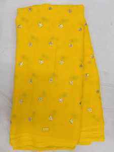 Georgette Sequence Work Fabric 65 GSM 44 Inch Width Sequence Print Embroidery Material for Designer Suits and Boutique Wear - Product Image 4