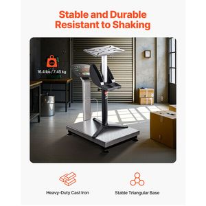 Supporto Regolabile per Smerigliatrice da Banco 12" X 10" con Morsa e Piastra di Montaggio - Product Image 3