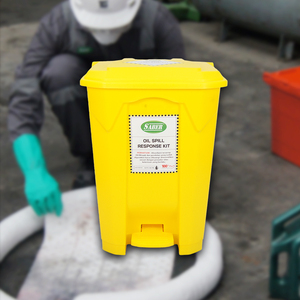 Oil Spill Kit 60 Liter with Pedal Bin Oil Only Absorbent Spill Response Kit with Foot Operated Container for Industrial Oil Leak - Product Image 3
