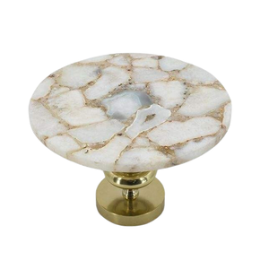 Accessoires de décoration modernes pour mariages et fêtes, support à gâteau en bois avec plateau en marbre - Product Image 4