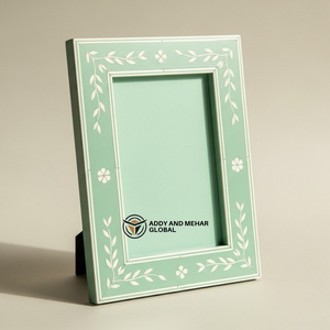 Wholesale Custom Bone Inlay Photo <b>Frames</b> Artisanal Floral Inlay wood <b>Frame</b> Bespoke Home Decor <b>Frames</b> with Private Labelling - Product Image 1