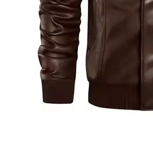 <b>Leather</b> <b>Jacket</b> Luxury <b>Leather</b> Zip <b>Jacket</b> Contemporary Casual Streetwear Manufacturer Factory Direct Supply - Product Image 2
