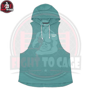 Nouveaux débardeurs à capuche sans manches pour hommes, couleur unie, pour la gym, en polyester/coton respirant, couleurs personnalisées disponibles - Product Image 4