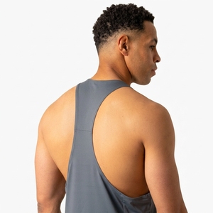 Débardeur personnalisé pour homme en coton gris uni, col en V, décontracté, respirant, tricoté, 100 % polyester - Product Image 4