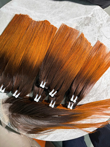 ผมต่อแบบเส้นตรง 100% ผมแท้เวียดนาม สีออมเบร น้ำตาลประกายบลอนด์ สีเปียโน ผมแท้แบบเป็นมัด - Product Image 2