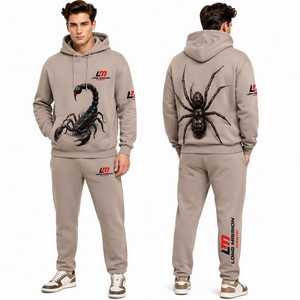 Chándal con Capucha Personalizado para Hombre, 100% Algodón, Ligero, Transpirable, Estilo Casual de Invierno, con Bolsillos Laterales Completos - Product Image 6