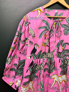 Vestido Midi estampado de algodón informal natural a la moda para mujer, ropa de oficina, brunch de verano ecológico, día de compras al mejor precio - Product Image 5