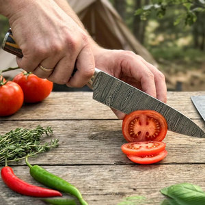 Luxury Damascus Steel <b>Kitchen</b> <b>Knife</b> Set Professional Chef <b>Knives</b> Premium Quality Durable Construction Ideal for Cooking Purpose - Product Image 4