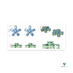 Pendientes de Oro Blanco de 2.31 CT con Diamantes Cultivados en Laboratorio, Corte Ovalado y Redondo, Diseño Floral, en Oro Sólido de 18K - Product Image 4