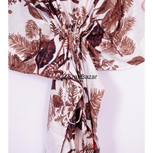 Women's 100% Cotton Kaftan Handmade Beach <b>Cover</b> Up Floral Print Long Maxi Kaftan <b>Dress</b> Comfortable Gown Hippie Style - Product Image 3