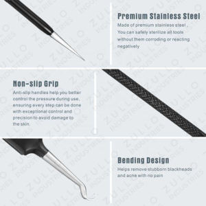 ชุดอุปกรณ์กำจัดสิวหัวดำแบบพกพา ขนาดเดินทาง คุณภาพพรีเมียม ราคาขายส่ง - Product Image 2