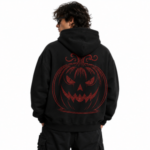 Custom Men Oversized Black Zip Up <b>Hoodie</b> with <b>Red</b> Graphic Print Heavyweight Streetwear Sweatshirt Casual Hip Hop Pullover <b>Hoodie</b> - Product Image 4