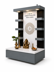 Temple de prière hindou en bois massif sculpté à la main, moderne, pour maisons de luxe, unité de prière contemporaine en teck pour salles de prière, Mandir hindou - Product Image 4