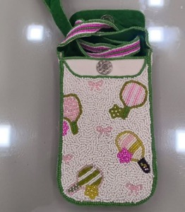 Sac à bandoulière pour téléphone portable, portefeuille, petit sac à bandoulière perlé, style bohème coloré, fait main, par glowin fashion - Product Image 2