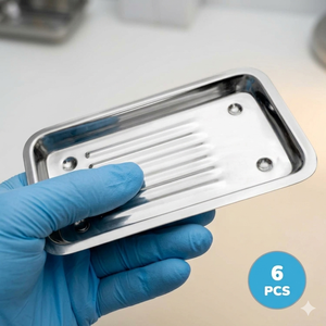 Plateau pour instruments dentaires en acier inoxydable de haute qualité 4x8 pouces – Plateau de laboratoire chirurgical autoclavable réutilisable - Product Image 2