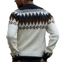Pull en maille bleu marine uni pour homme, toucher doux, manches longues, coupe classique, idéal pour l'automne