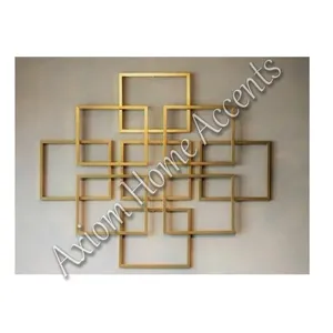 Décoration murale en métal au design géométrique par Axiom Home Accents pour les espaces de vie modernes ou les bureaux, minimaliste et élégante - Product Image 6