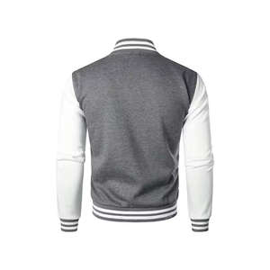 Veste universitaire décontractée unisexe pour homme, à blocs de couleur, col montant, boutonnée, coupe-vent, respirante, écologique, OEM, haute qualité - Product Image 2