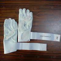 Guantes de Bateo de Béisbol QASWA SPORTS Premium Pro, 100% Cuero Cabretta, Puño Largo, Protección para la Muñeca, Agarre Suave, Cierre de Gancho y Bucle