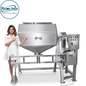 Micron India Stainless Steel Octagonal Blender Chemicals Food Powder Granule <b>Mixing</b> 500L Capacity 440V 5kW Automatic Motor - Product Image 3