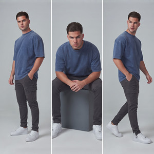 Camiseta Holgada de Algodón 100% para Hombre con Lavado Ácido Estilo Urbano, Cuello Redondo, Manga Corta, Vintage - Product Image 6