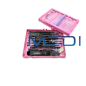 Micro Kit de Cirugía Oral Periodontal Implante Dental Instrumentos Quirúrgicos Manual de Acero Inoxidable Alemán Reutilizable en Color Rosa - Product Image 1