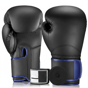 Gants de boxe MMA, kickboxing, Muay Thai avec logo personnalisé, en cuir véritable artisanal, gants de frappe professionnels - Product Image 1