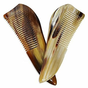Nuevo diseño 4 ''peine de cuerno de bigote peine de cuerno de buey tallado ecológico gran oferta estilo Animal - Product Image 5