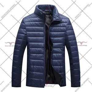 Hot Selling Men's Waterproof <b>Packable</b> Puffer Hooded <b>Jacket</b> Mandarin Collar Front Logo Standard Plus Sizes Autumn Made Pakistan - Product Image 4