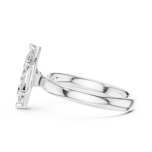 Bague de fiançailles en moissanite taille marquise, argent 925, style classique pour femme, bijoux fins, bague de mariage solitaire de qualité supérieure - Product Image 4