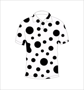 Camisa Polo Blanca con Puntos Negros para Hombre, Sublimación Personalizada, Manga Corta, Verano, Casual, Transpirable, Ligera, para Golf - Product Image 1