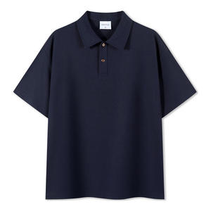 Chemise noire en coton tricoté pour homme, avec poche, infroissable, couleur unie, manches courtes, logo personnalisé, uniforme professionnel, vente en gros - Product Image 5