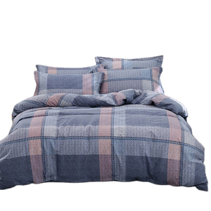 Juego de sábanas con elástico en las esquinas, dos fundas de almohada, de algodón y microfibra, con estampado de PC, juego de sábanas ajustables para colchón, cuatro piezas. - Product Image 1