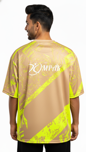 T-shirt tendance urbain surdimensionné à sublimation pour homme, style décontracté streetwear, look quotidien - Product Image 4