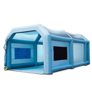 Cabina de Pintura Inflable de Alta Potencia de 26x15x11 pies con Sopladores de 750W+950W, Carpa de Pulverización para Pintura de Automóviles - Product Image 4