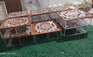 Tapa de madera acrílica de alta calidad Diseño floral hueso I pieza de diseño de la mejor calidad para tamaño personalizado precio barato - Product Image 5