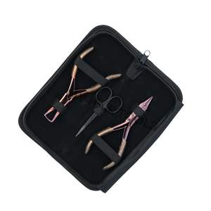 Kit de pinces pour extensions de cheveux Microlink : Pince à micro-anneaux petite taille, Pince de démontage et Mini ciseaux de coupe – Outils pour extensions capillaires - Product Image 1