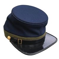 Este artículo es una reproducción de una gorra de campo de la Unión de la Guerra Civil Estadounidense, también conocida como un kepi.