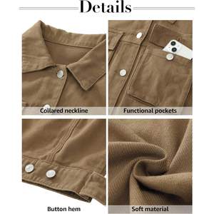 2025 veste en jean courte légère pour femmes veste de camionneur surdimensionnée avec poche Cargo à la mode grande taille mode - Product Image 4