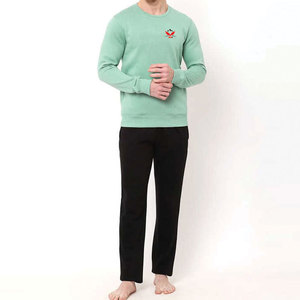 Ensemble de survêtement décontracté d'hiver pour hommes, manches longues, couleur unie, haute qualité, écologique, respirant, séchage rapide, design personnalisé, pour la gym - Product Image 1