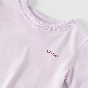 Venta al por Mayor Directa de Fábrica, Ropa para Bebés Niños y Niñas, Camisetas de Algodón con Logotipo Personalizado, Camisetas de Manga Larga Transpirables para Niños - Product Image 2