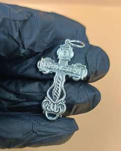 Pendentif Croix Chrétienne en Argent Sterling 925 avec Charme Religieux Jésus-Christ, Bijou Unisexe pour Cérémonies Religieuses - Product Image 6