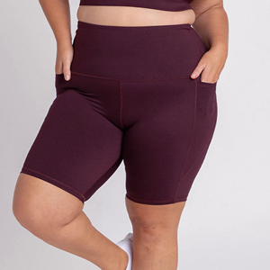 Shorts de course pour femmes à taille haute élastique, écologiques, à séchage rapide, en spandex/coton, respirants, pour l'entraînement, le fitness et le yoga - Product Image 6