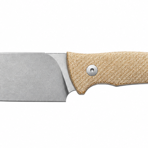 Cuchillos de Caza Profesionales con Empuñadura Texturizada Color Bronceado, Hoja Ancha de Acero Stonewashed para Campismo, Bushcraft y Actividades al Aire Libre - Product Image 5