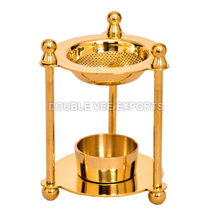 Support triangulaire en laiton pour brûleur d'encens |   Porte-charbon de bois pour église – DOUBLE VEE EXPORTS - Product Image 2